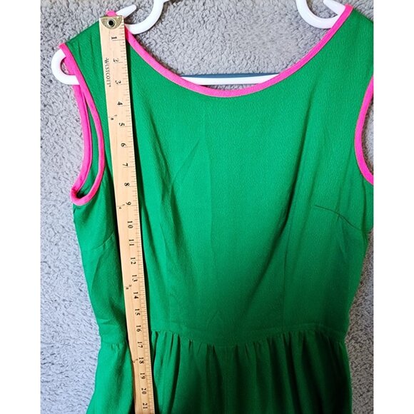 Vtg 60s 70s Alfred Shaheen Women's S/M Sleeveless Funky Wide Leg Jumpsuit Green - Picture 9 of 16